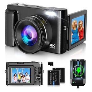 4K Ultra HD Digital Camera - Black